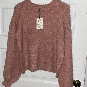 Hippie Rose Balloon Sleeve Sweater